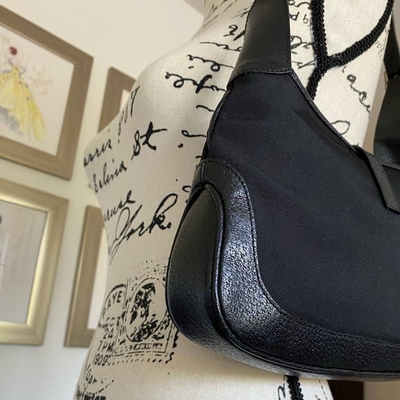 ✨SOLD!✨SALE✨Gucci Jackie O RARE! Leather Nylon Bag - Picture 8 of 16